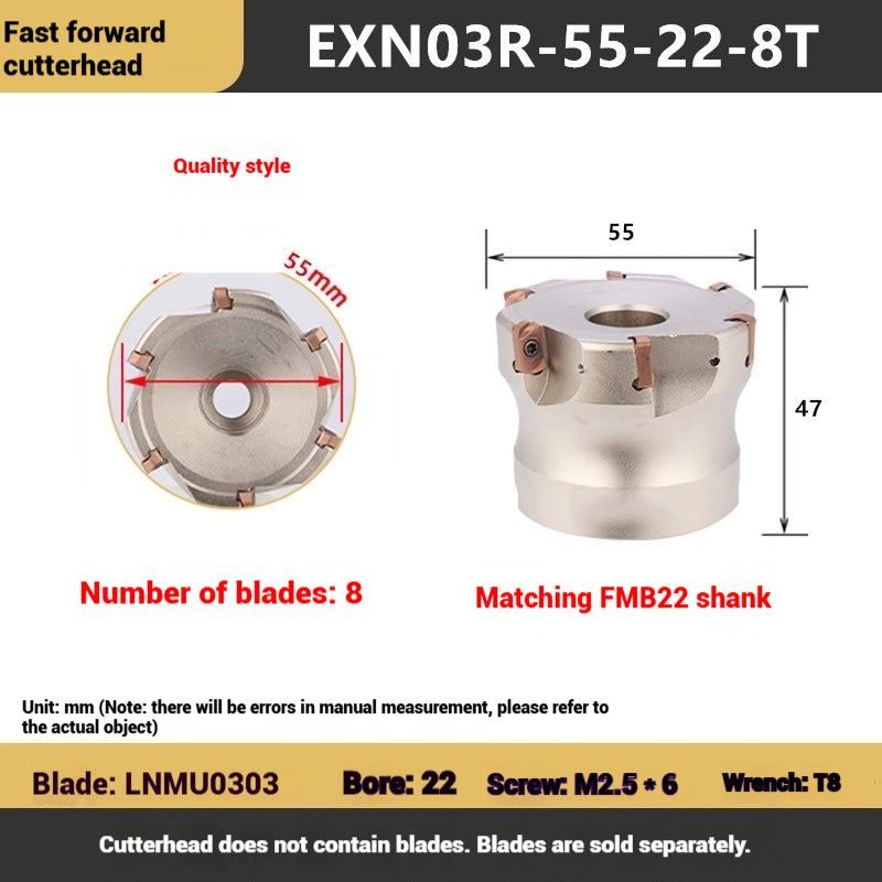 1113-EXN03R fast feed milling cutter disk Toshiba double-sided open roughness internal coolant water discharge milling cutter disk LNMU0303 milling cutter blade Shandong Denso Pricision Tools Co.,Ltd.